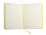 Ежедневник-блокнот формата ПОКЕТ-бук (120*160 мм), разворот. Офсетная бумага нежно-желтого оттенка, легкие линии квадратиков. Без даты.